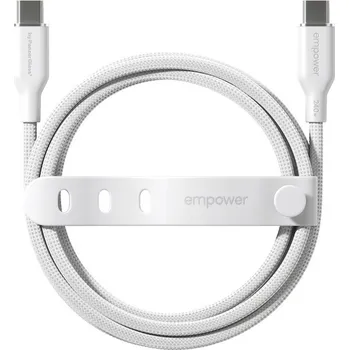 Datový kabel PanzerGlass® empower kabel (240 W) USB-C/USB-C, 1,2 m, bílý