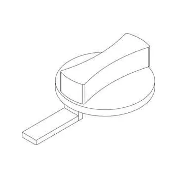 Nábytkové kování REHAU ND - Otočný plastový zámek s kličkou, 13161291001