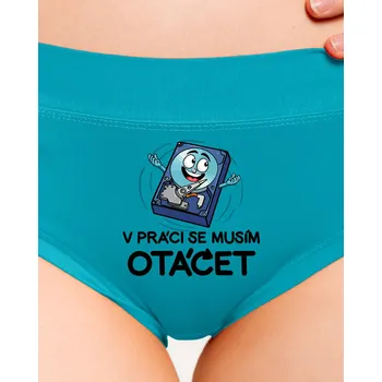 Souprava dámského spodního prádla Bastard Musím se otáčet dámské kalhotky Turquoise