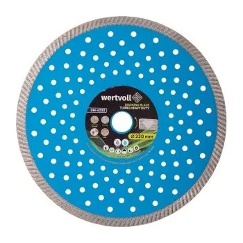 Řezný kotouč Kotouč na železobeton WERTVOLL TURBO HEAVY DUTY 230*2, 5 mm 0, 24 výška segmentu 10 mm adaptér 22, 2-20 mm DM-4230