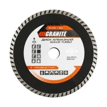 Řezný kotouč Kotouč diamantový GRANITE TURBO WAVE 180*2, 6 mm 22-24% 8600 ot./min 9-04-180