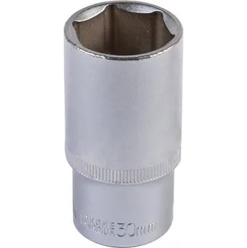 Hlavice nástrčná prodloužená 6-hranná MASTERTOOL 1/2" 30 mm L 78 mm CRV 78-0530