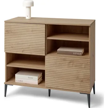 Koupelnový nábytek 718030 - Tchibo - Odkládací skříňka »Reet« v lamelovém vzhledu - barva: hnědá