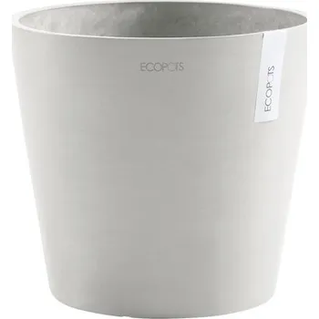 Výsadbový květináč Ecopots Amsterdam plastový Ø 30 cm V 26 cm bílošedý