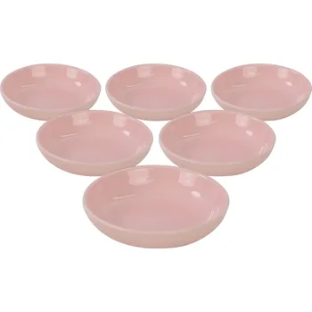 Sada 6 keramických misek Lunis 13 cm, světle růžová