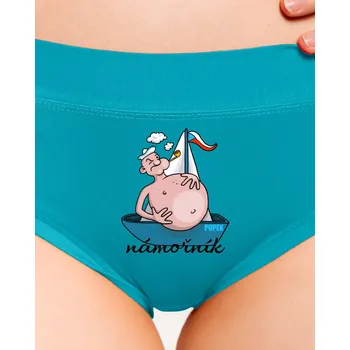 Souprava dámského spodního prádla Bastard Pupek námořník dámské kalhotky Turquoise