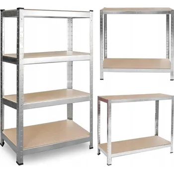 Dílenský regál Kovový skladový regál Azaris 173 x 81 x 31 cm, max. nosnost 176 kg na polici