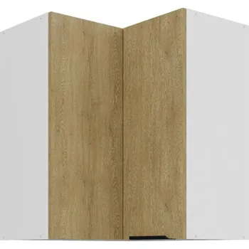 Kuchyňská skříňka LEMPERT Horní rohová skříňka CREMONA WH 26 (60x60 / 72 cm) - dub cremona / bílá