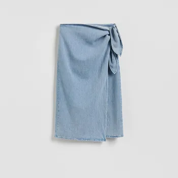 Dámská sukně Reserved - Džínová midi sukně - modrá - 049FK-50J - 049FK-50J-S