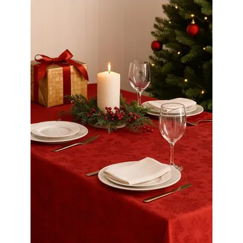 Vánoční dekorace Sinsay - Vánoční ubrus s motivem vánoční hvězdy - červená - 353HH-33X - 353HH-33X-ONE