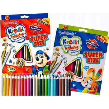 Kresba Pastelky Bambino 24 ks mix barev trojúhelníkové silné grafit + ořezávátko