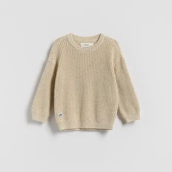 Chlapecká mikina Reserved - Svetr oversized - krémová - 559BF-01X - 559BF-01X-86