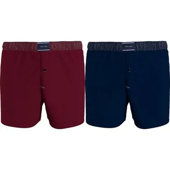 Pánské spodní prádlo Pánské boxerky 2 pack UM0UM02188 - 0SD - Modrá, bordo - Tommy Hilfiger M modro-červená