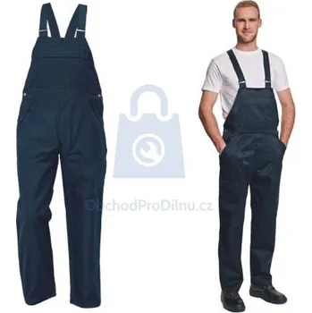 montérky Kalhoty pracovní s laclem COEN FR+AS, CERVA modrá, 64, balení 1 ks