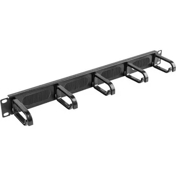 Racková skříň LANBERG 19" CABLE MANAGEMENT BRUSH PANEL 5 RINGS TYPE B 1U BLACK