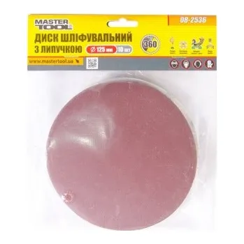 Brusný papír Výsek brusný suchý zip MASTERTOOL 125 mm P360 10 ks 08-2536