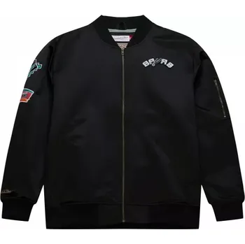 Mitchell & Ness Lightweight Satin Bomber San Antonio Spurs jacket M SJKT6599-SASYYPPPBLCK pánské S