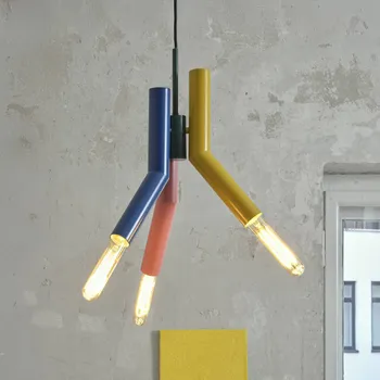 OSRAM závěsné světlo Decor Straw, 3ramenné, ocel, barevné, E27 - Stříška – průměr 10 cm, výška 2,5 cm multicolor 3 x 25 W - Doprava zdarma