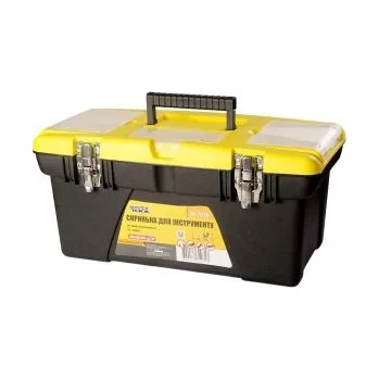 Box na nářadí s kovovými zámky, odnímatelný organizér 19" 480*250*230 mm MASTERTOOL 79-2319