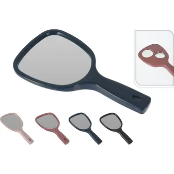 Kosmetické zrcátko Zrcátko cm s ručkou, 4barvy, plast