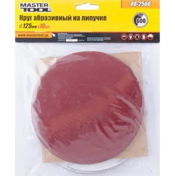 Brusný papír Výsek brusný suchý zip MASTERTOOL 125 mm P600 10 ks 08-2560
