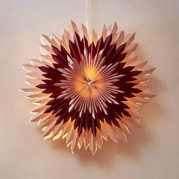 Lampička STAR TRADING Dekorační hvězda Ice, papír, bez patice červená růžová, červená - Doprava zdarma