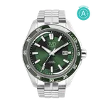 JVD Pánské ocelové vodotěsné ocelové hodinky AUTOMATY JVD JE1013.3 zelený číselník