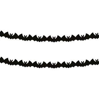 PARTYDECO Girlanda Netopýři 600 cm, černá, Halloween