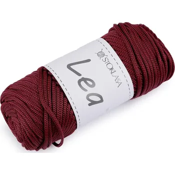 Příze Pletací a háčkovací příze Lea Ø3 mm 90 g - 5 vínová