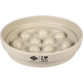 Miska pro psa EBI D&D Sue Keramická miska pro kočky na pomalé pojídání 750 ml bílá