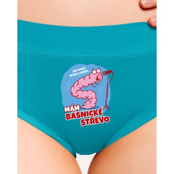 Souprava dámského spodního prádla Bastard Básnické střevo dámské kalhotky Turquoise