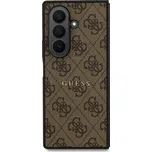 Zadní kryt Guess PU Leather 4G Colored Ring Magnetic pro Samsung Galaxy Z Flip7, hnědá