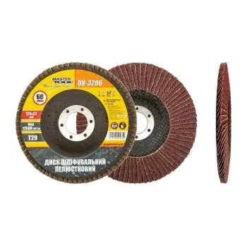 Brusný kotouč Kotouč brusný lamelový MASTERTOOL Т29 P60 125*22 mm 08-3206