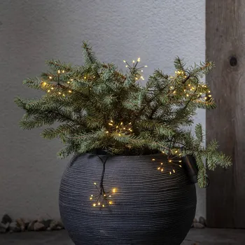 Lampička STAR TRADING LED světelný řetěz Dew Drops Flower - délka přívodního kabelu k bateriím 50 cm; Ø květin 7,5 cm; vzdálenost mezi květinami 30 cm černá 96 x 0,06 W LED