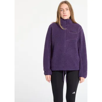Dámská mikina Mikina adidas Terrex Xploric High Pile Fleece Pullover Sweatshirt Aurora Plum/ Semi Flash Aqua M