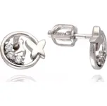 Náušnice z bílého zlata motýlci