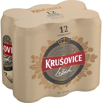 Pivo Krušovice 12 6×0,5 l plech