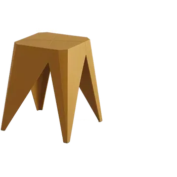 Sedací souprava POPPI, plastová stolička, stohovatelná, žlutá