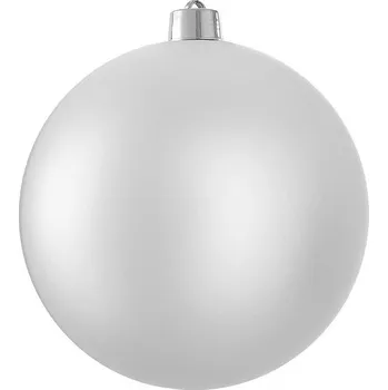 Vánoční dekorace LAALU Vánoční ozdoby - koule, stříbrná matná, průměr 20 cm