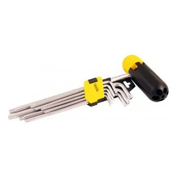 Klíč Klíče šestihranné MASTERTOOL TORX Т10/Т50 90/227 mm s rukojetí CRV sada 9 ks 75-0962