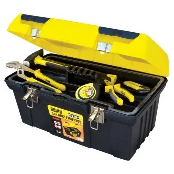 Box na nářadí s kovovými zámky, organizér 19" 485*275*250 mm MASTERTOOL 79-3052