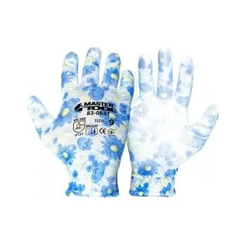 Pracovní rukavice Rukavice pracovní MASTERTOOL pletené bezešvé s PU povlakem Brčál 9" 83-0651
