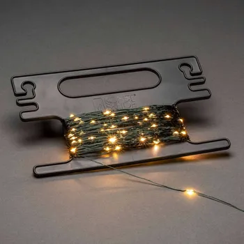 Vánoční světelná dekorace Konstsmide Christmas Světelný řetěz Kapka zelený s navíječem 300 zdrojů - celková délka 6 480 cm; délka vedení 500 cm; vzdálenost mezi žárovkami 20 cm tmavě zelená 300 x 0,06 W LED - Doprava zdarma