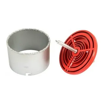 Vrták Korunka vykružovací GRANITE wolframová do skla, dlaždic a porcelánové kameniny 103 mm s držákem 2-08-203