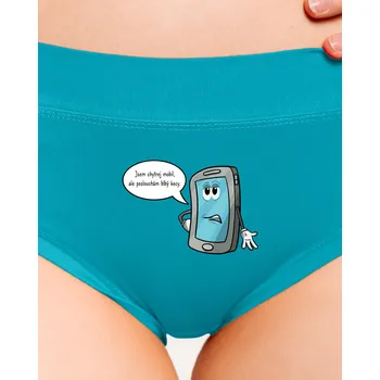 Souprava dámského spodního prádla Bastard Chytrej mobil dámské kalhotky Turquoise