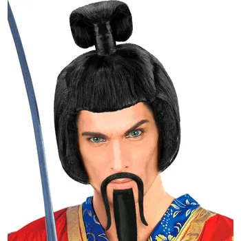 Karnevalový kostým Paruka Samuraj černá
