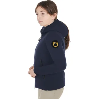 Equestro Unisex dětská nepromokavá a větruodolná nylonová bunda, 12let, tmavě modrá