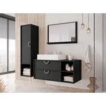 Koupelnový nábytek Gewiro, Barva: černý mat, Sifon k umyvadlu: ne, Umyvadlo: ne, Baterie: Economico BYU 020M MIRJAN 5903211461262