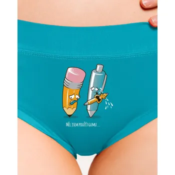 Souprava dámského spodního prádla Bastard Používej gumu dámské kalhotky Turquoise