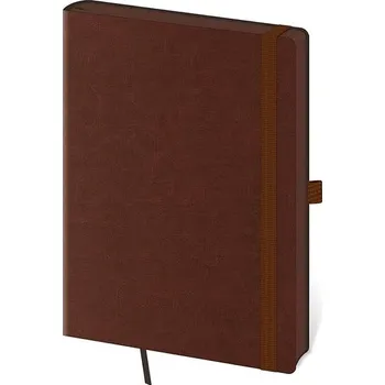 Diář Zápisník Memory L hnědý tečkovaný Kniha